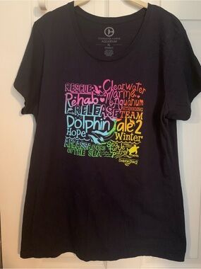 Women's Black Short Sleeve Graphic Tee